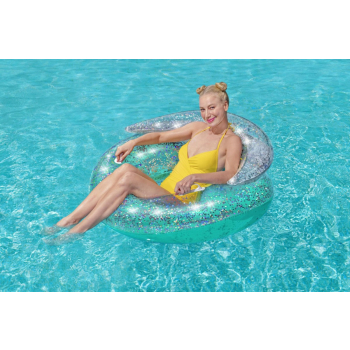 Gwiezdne koło do Pływania z brokatem BESTWAY 117cm Winyl + 2 uchwyty do trzymania